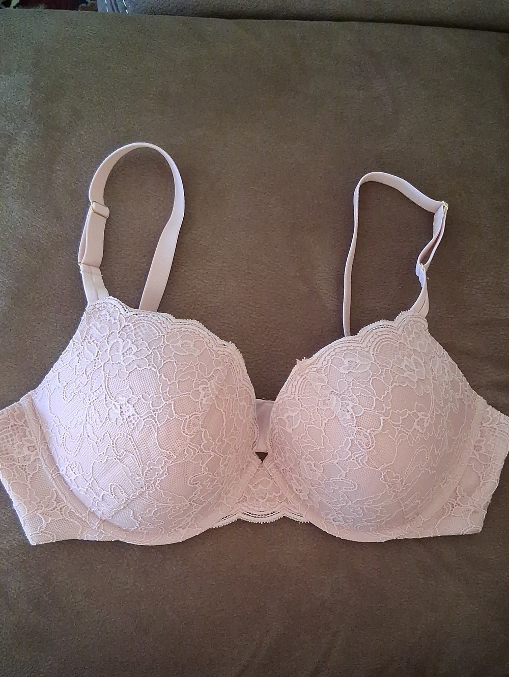 JoySpun Pink Push Up Plunge Bra 40C